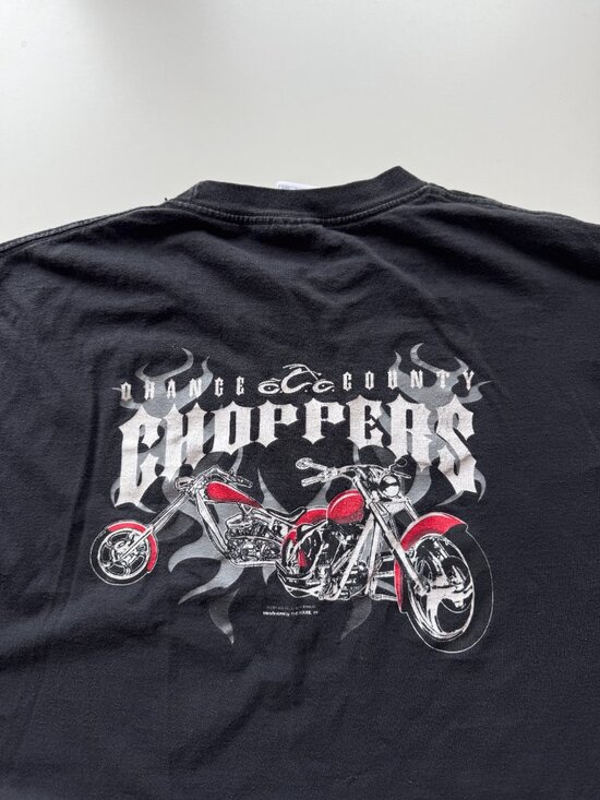 Vintage 2003 ORANGE COUNTY CHOPPERS Black Cotton Long Sleeve T-Shirt, Size 3XL - Picture 8 of 10